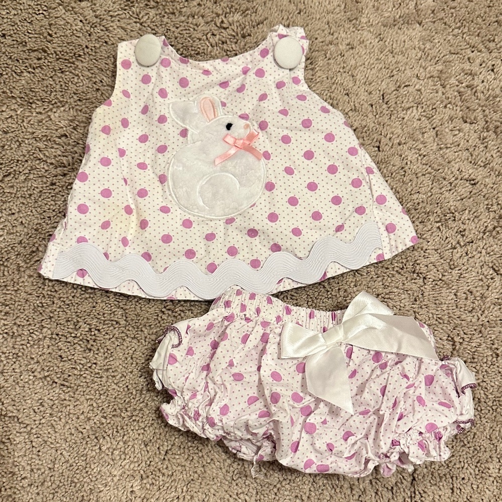 Bunny Ruffle Girl Set